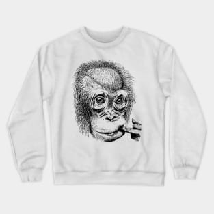 Orangutan Youth Face Crewneck Sweatshirt